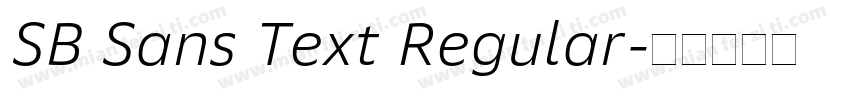 SB Sans Text Regular字体转换